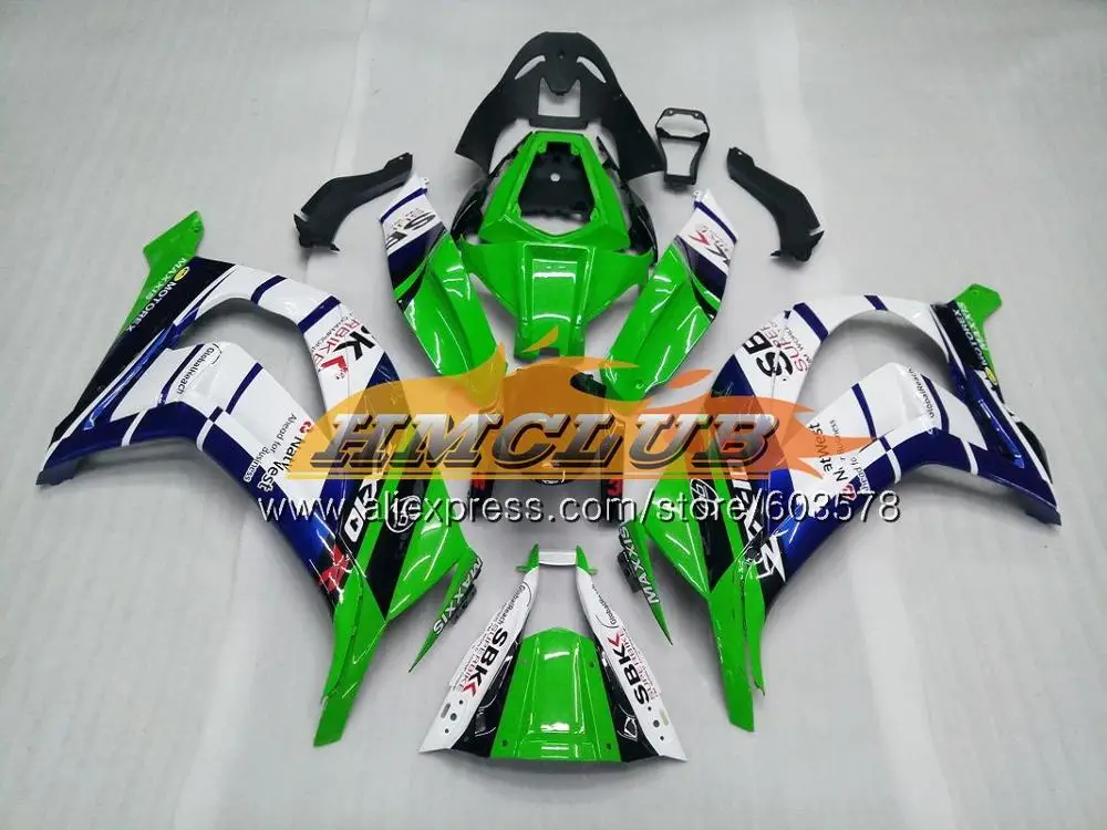 Инъекции для KAWASAKI ZX-10R 1000CC ZX10R 16, 17, 18, 120CL. 26 ZX1000 ZX 1000 ZX 10 сотрудников отдела исследований 10R обтекатель oem зеленый глянец - Цвет: No. 5