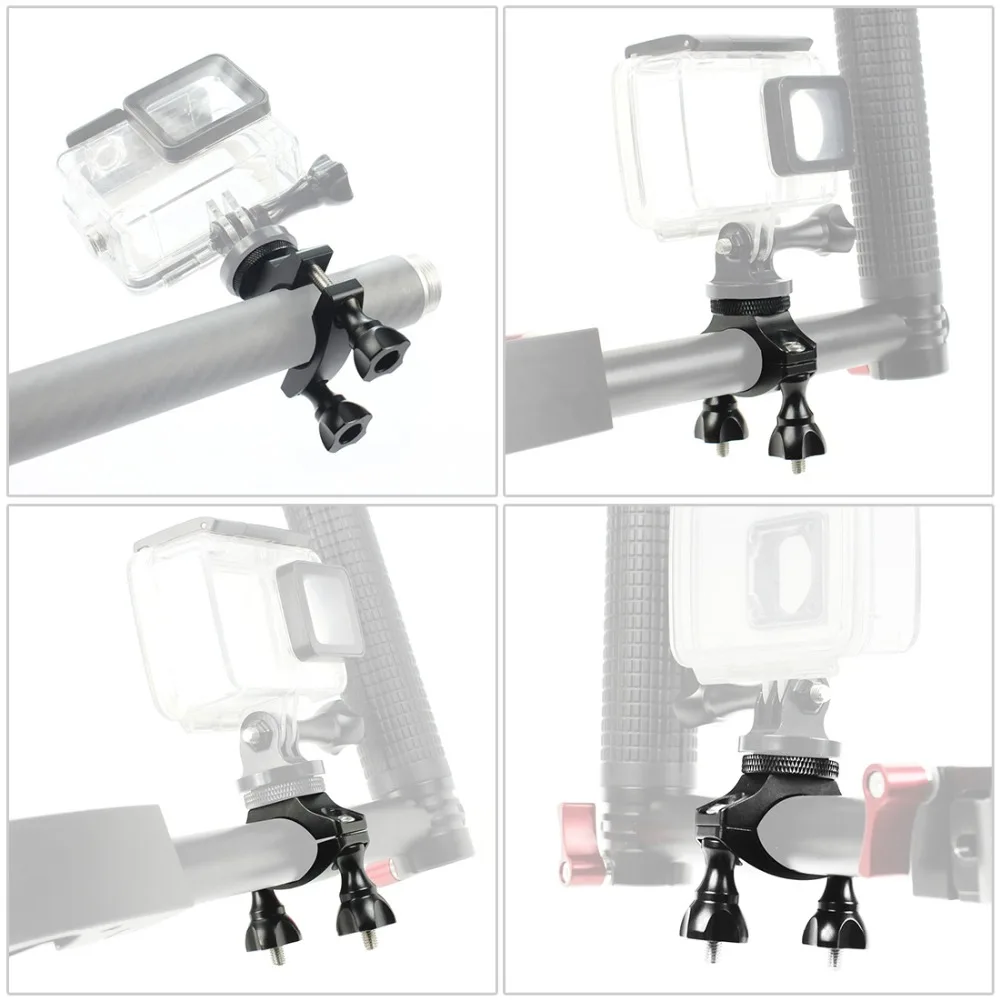 Руль 1/4 камера велосипедный зажим Кронштейн винт с резьбой для крепления на штативе зажим для камеры Велоспорт для DJI OSMO Mobile 2