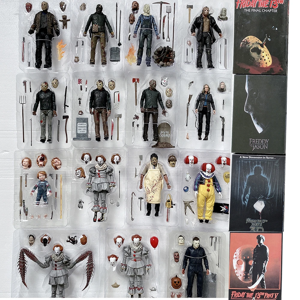 NECA The 13 й пятница джейсон фредди Krueger Leatherface бензопила майкл майерс это пеннивайз