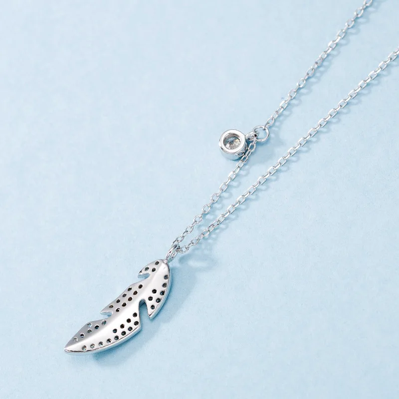 Fengxiaoling New Arrivals Multiple Cubic Zirconia Tree Leaves Pendant Necklaces For Women Light Luxury Fashion Jewelry