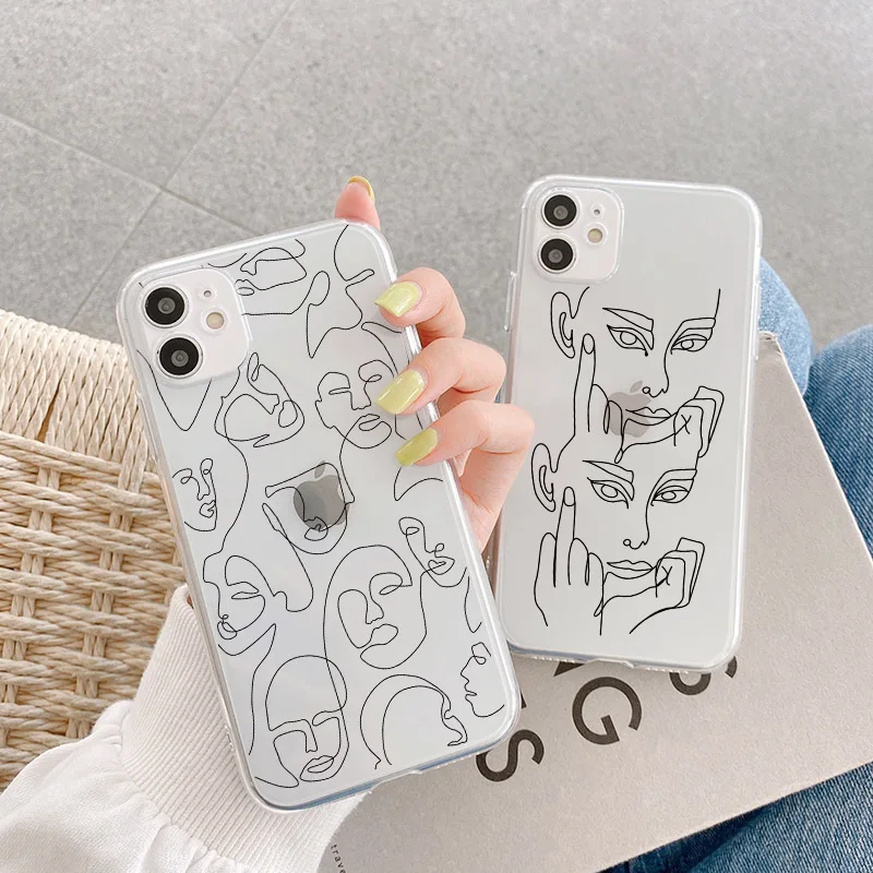 Abstract Art painting Phone Case For Samsung A21 A21s A30 A40 A50 A51 A71 A70 S20 FE S9 plus Note 20 Ultra 10 8 9 Soft Cover | Мобильные