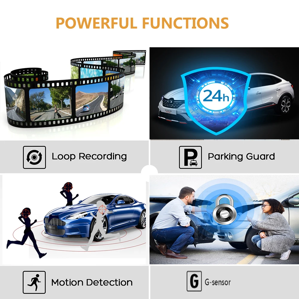 Anfiite 4G Автомобильный видеорегистратор Камера ADAS Android Авто Регистрация с gps