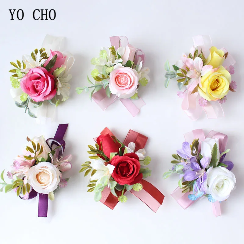 Wrist flower bracelets for bridesmaids (36)