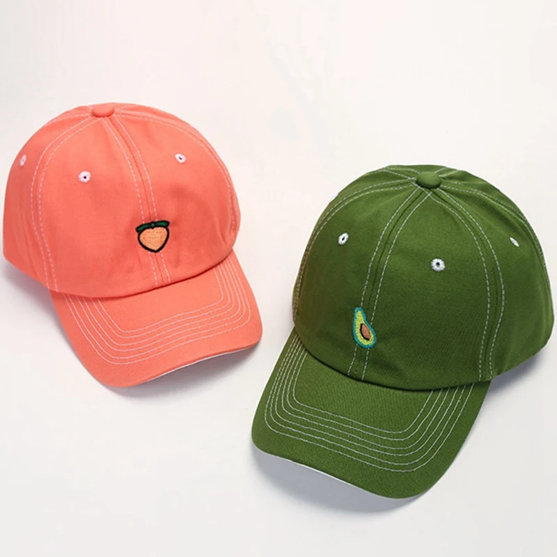 Summer Women Fruit Embroidered Golf Hat Adjustable Baseball Cap Accessories Gorro Hombre Verano