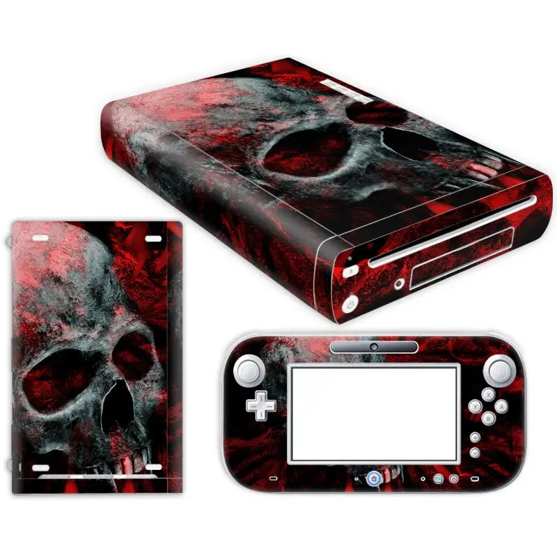 Cute designFor W ii U Console Cover with  Remotes Con4roller Skins For Nintend w ii u sticker for w ii u skin--