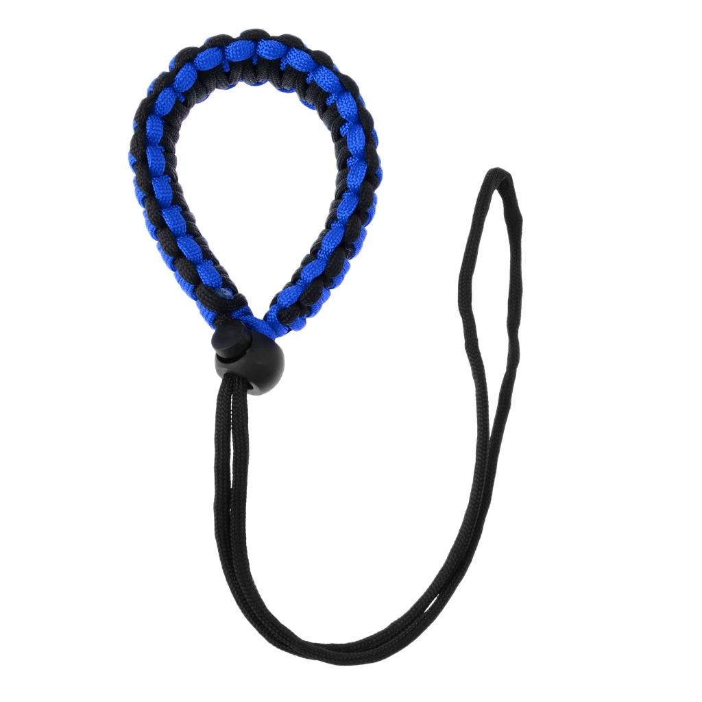 Blue Black Регулируемый ткацкий ремешок для камеры Плетеный шнурок для рук комплект для наружного путешествия для рыбалки кемпинга аксессуары - Цвет: Blue Black