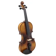 Full Size 4/4 Violin Antique Solid Wood Acoustic Fiddle with Case Bow