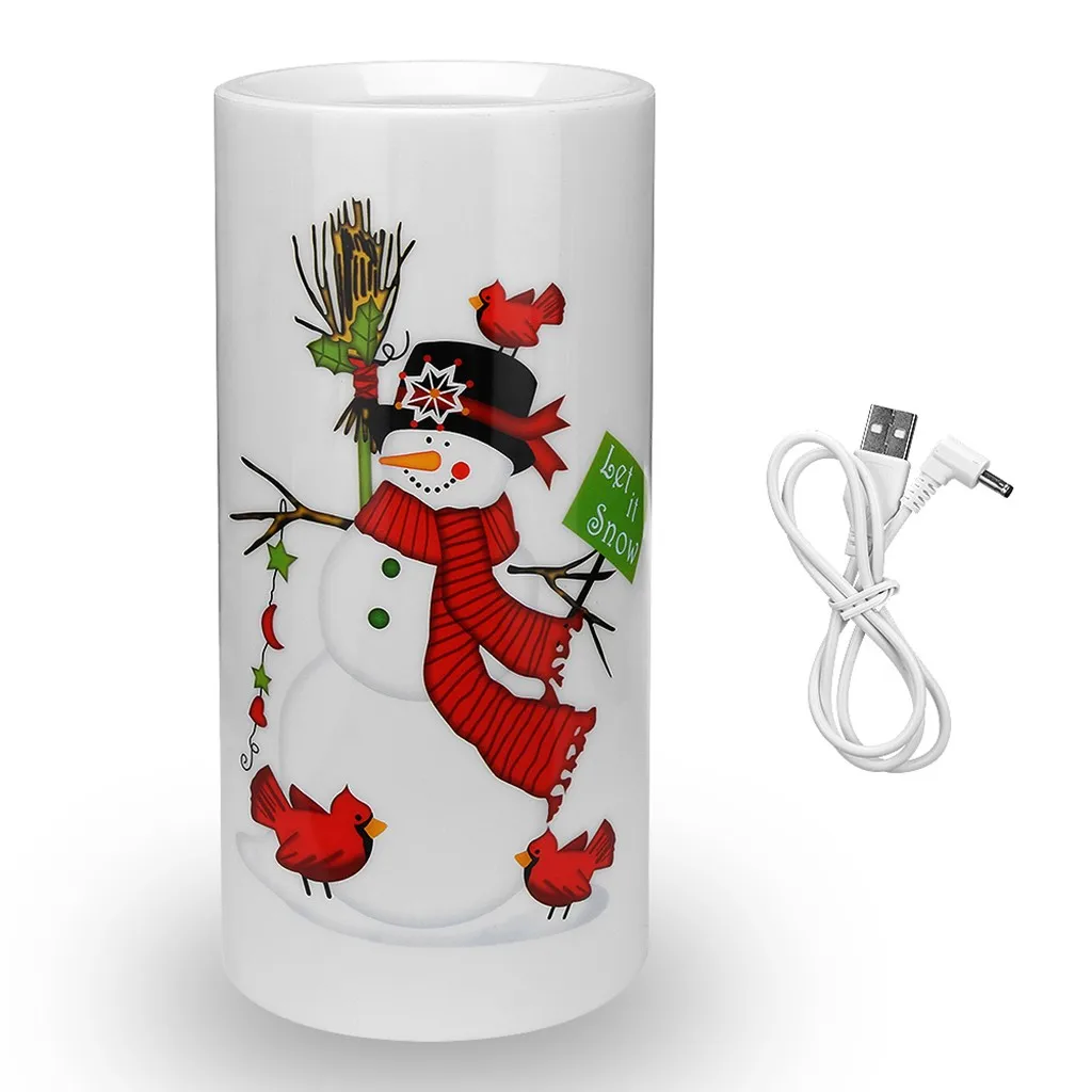 Рождественский Светодиодный проекционный светильник, креативная прикроватная свеча Санта Клауса, ночная лампа, подарки, фестиваль, романтическое украшение для дома