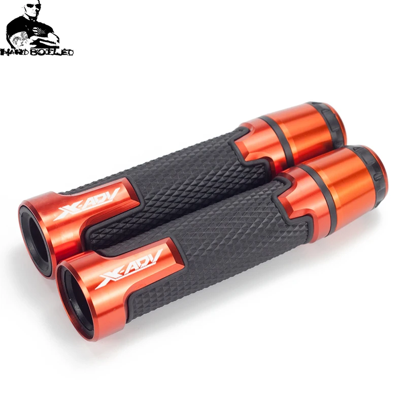 Пара для Honda X-ADV XADV 750 мотоциклетные Ручки Конец 7/8 22 мм с ЧПУ ручками X ADV XADV750 аксессуары - Цвет: Оранжевый