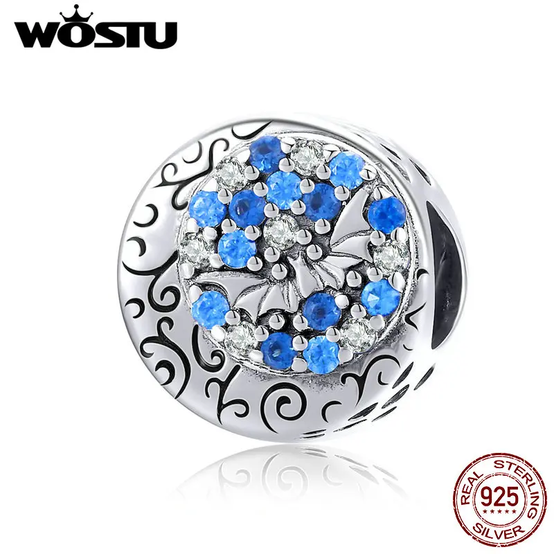 WOSTU серебряные подвески Настоящее серебро 925 пробы таинственная летучая мышь
