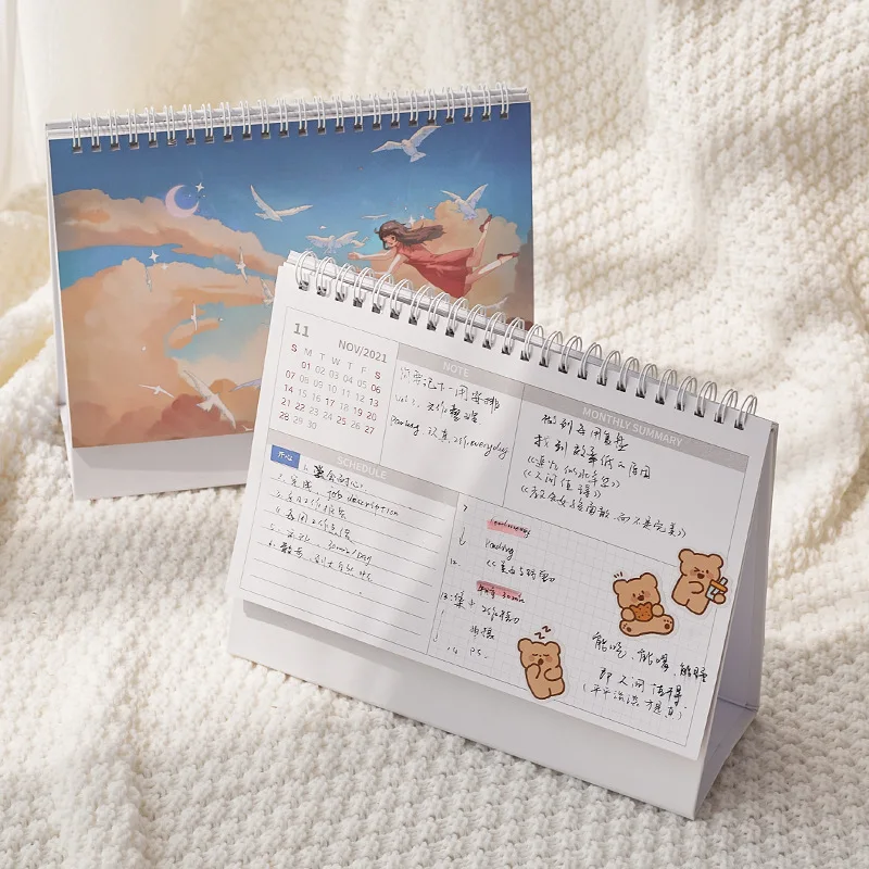Kawaii Animals Calendar Weekly Monthly Schedule Table Planner Yearly Agenda Creative School Organizer Office Supplies Wholesale yiwi zip bag weeks 2020 yearly monthly weekly plan for 2020 agenda planner organizer diary book school stationery