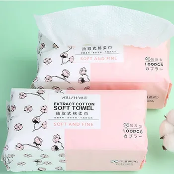 

QIC 3 Packs Disposable Face Towel Non-Woven Facial Tissue Makeup Wipes Fabric Cotton Cleansing Towel Paper Tissue