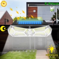 Solar Lights Outdoor Motion Sensor 158LEDs IP65 Waterproof Super Bright Solar Wireless Wall Lamp with 3Modes and 8Wide Angle 2