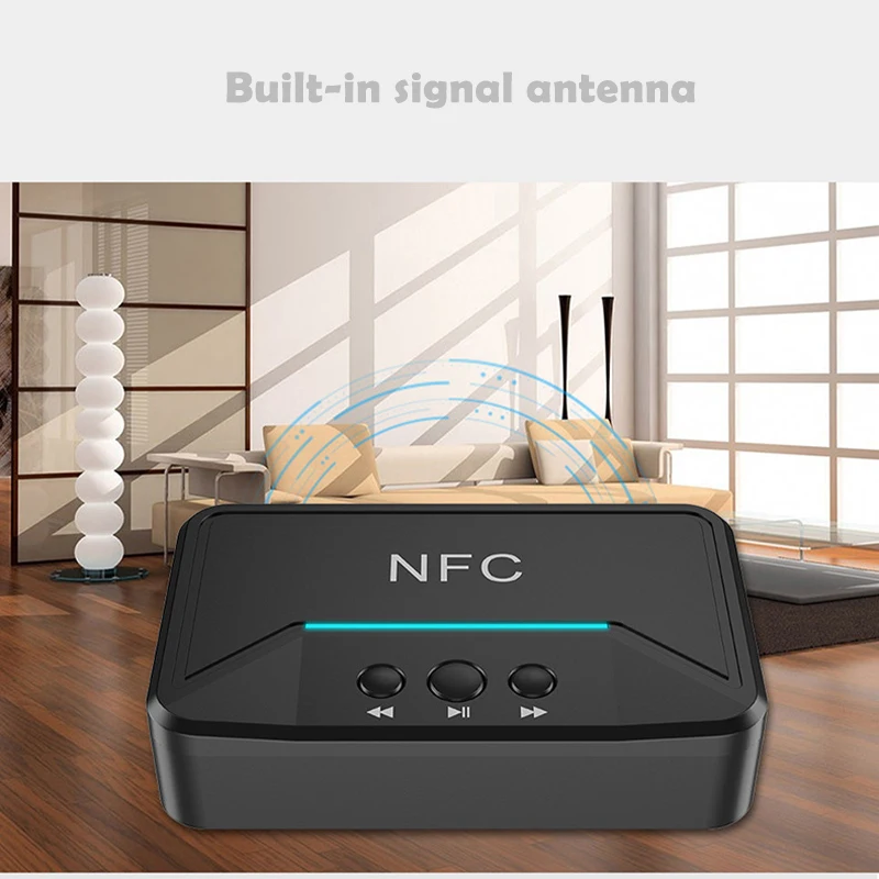 Bluetooth 5,0 приемник адаптер NFC 3,5 мм RCA аудио AUX Выход беспроводной Bluetooth ключ стерео рецептор для усилителя динамика