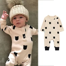 Pelele de algodón para niñas pequeñas, monos para primavera y otoño, ropa para niños