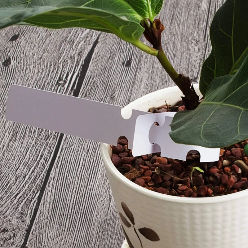 1000Pcs 8 Inch Wrap Around Plant Tags, Outdoor Waterproof Hanging Gardening Labels, 2X21cm White Plastic Plant Tree Tags Nursery