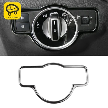 

CarManGo for Mercedes Benz A Class GLA CLA W176 Auto Car Headlight Switch Frame Trim Cover Sticker Chrome Interior Accessories
