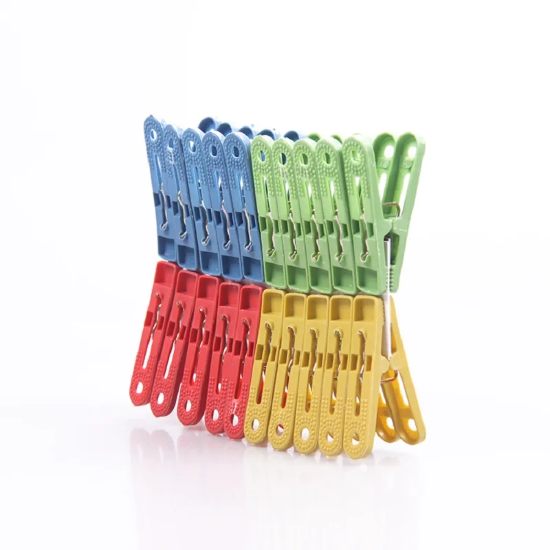 Clothes Pegs 20pcs Home Pins Convenient Laundry Folder Plastic Windbreak 4 Color Clips Drying Windproof Cloth pin