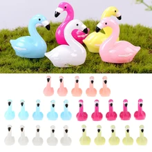 5 шт. милые миниатюрные смолы мини Фламинго кукольный домик Фея Сад бонсай Декор DIY подарок для украшения сада домашний цветочный горшок