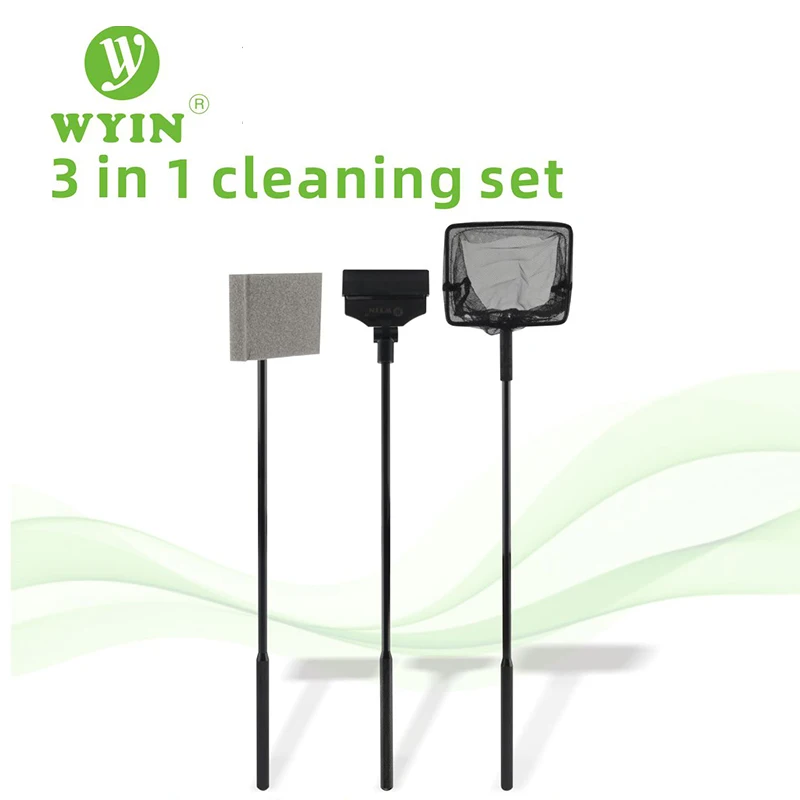 

WYIN Stainless Steel Aquarium Fish Tank Algae Scraper Blade Aquatic Water Live Plant Grass Cleaning Multi-Tool Cleaner Kit Set