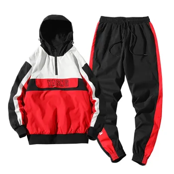 

Streetwear Mens Hoodie Suit Spring Autumn Men's Jacket and Harem Pants Loose Hip Hop Tracksuit Men Sweatpants Jacket Clothing