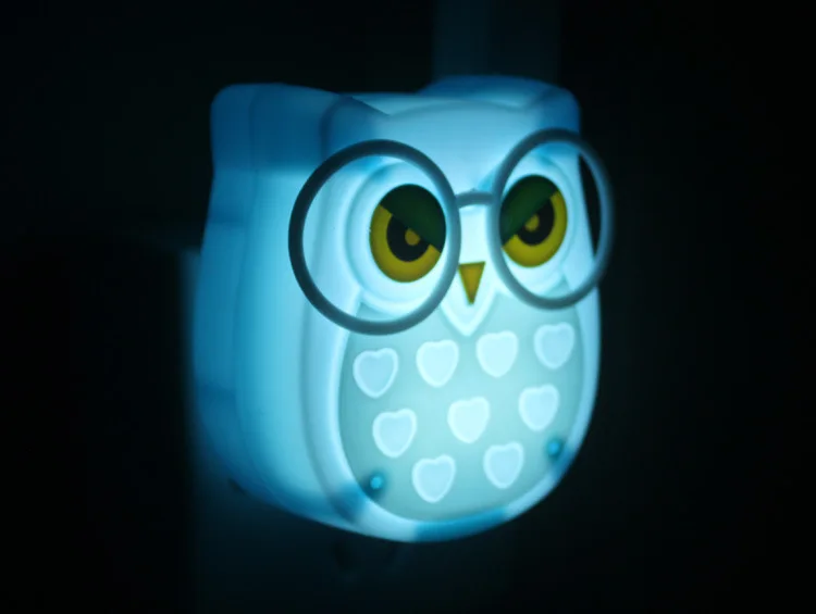Owl Baby Night light Automatic Sensor Light Control Lamp Plug Child Kids Baby Room Led Lamp Animal Socket veilleuse