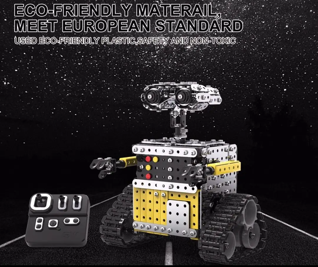 728 шт. DIY RC робот скользящий блок здание Собранный пульт дистанционного