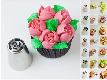 

39pc/Set Russian Tulip Icing Piping Nozzles Stainless Steel Flower Cream Pastry Tips Nozzles Bag Cupcake Cake Decorating Tools