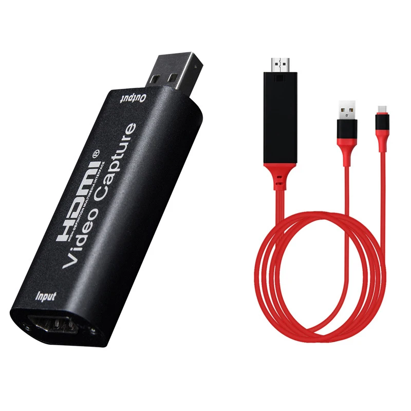 O Видео карта захвата HDMI к USB2.0 1080P Запись DSLR видеокамера с USB C кабель для