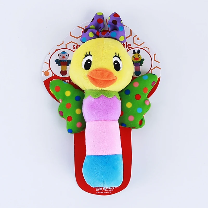 Детские игрушки, погремушка в виде насекомых, палочка для новорожденных, колокольчик, колокольчик, звуковая вращающаяся детская игрушка, пищалка для раннего образования, 0-12 месяцев