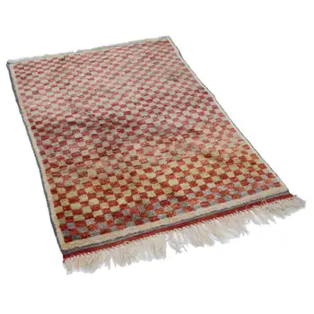 

109x150 Cm Red Handmade Vintage Tulu Rug-4x5 Ft