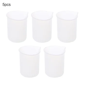

2020 New 5 Pcs/pack 100 ml Crystal Epoxy Silicone Measuring Cup DIY Handmade Tool with Scale Non-stick Adjusting Mixing Cups