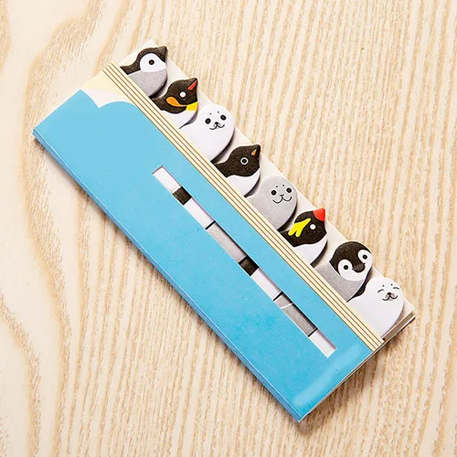Meng Arctic Kawaii памятки закладки для блокнота креативные милые животные Стикеры-закладки выложили его канцелярские принадлежности Школьные принадлежности бумажные наклейки - Цвет: Meng Arctic