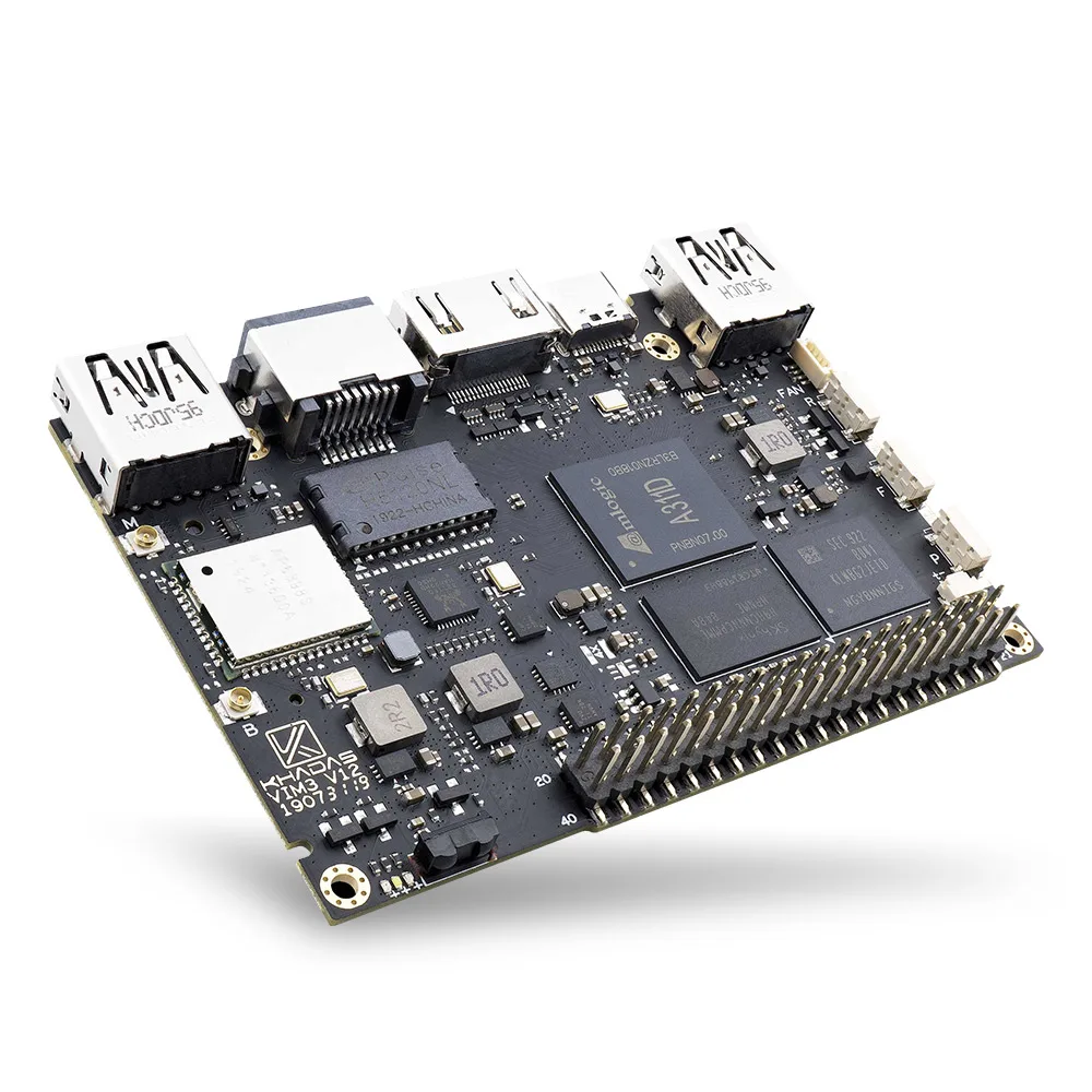 Günstig Khadas VIM3 single board computer Amlogic A311D Mit 5,0 TOPS NPU AI tensorflow x4 Cortex A73 x2 A53 Kerne SBC android linux
