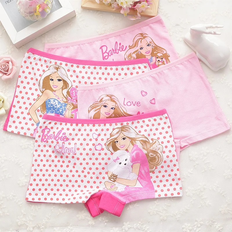 

4pcs/set Cotton Boxer Briefs Girls Underwear princess Children Kids Baby Panties Wholesale kids underwear cartoon print