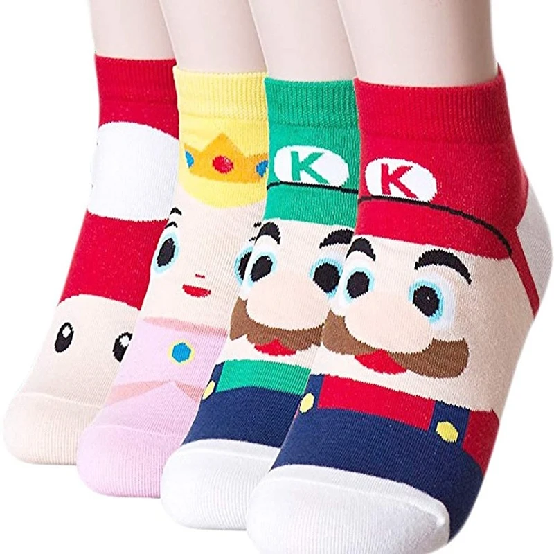 Экшн-фигурки героев аниме Одиссей Йоши Super Mario Bros Мультяшные детские носки для
