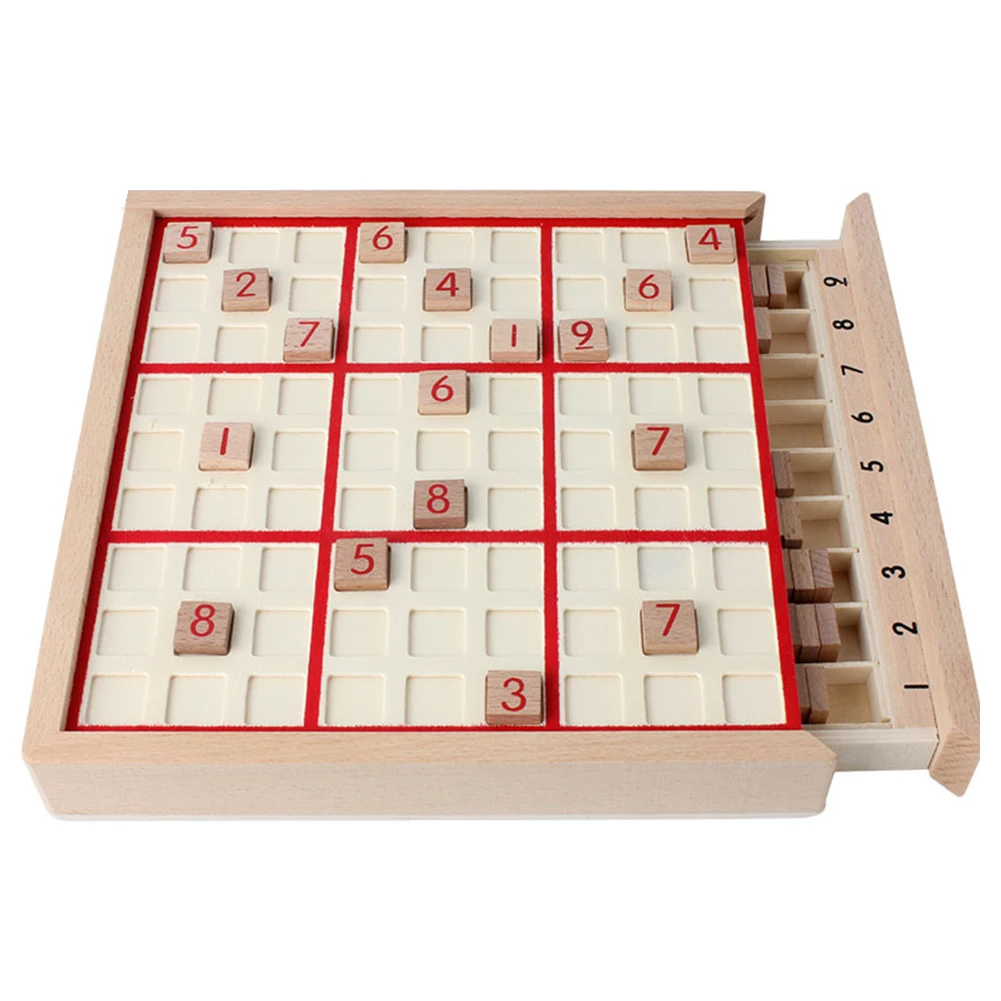 

Game Logic Training Children Gift Challenge Educational Toy Reasoning Wooden Board Adult Sudoku Chess Drawer Type Digits Funny