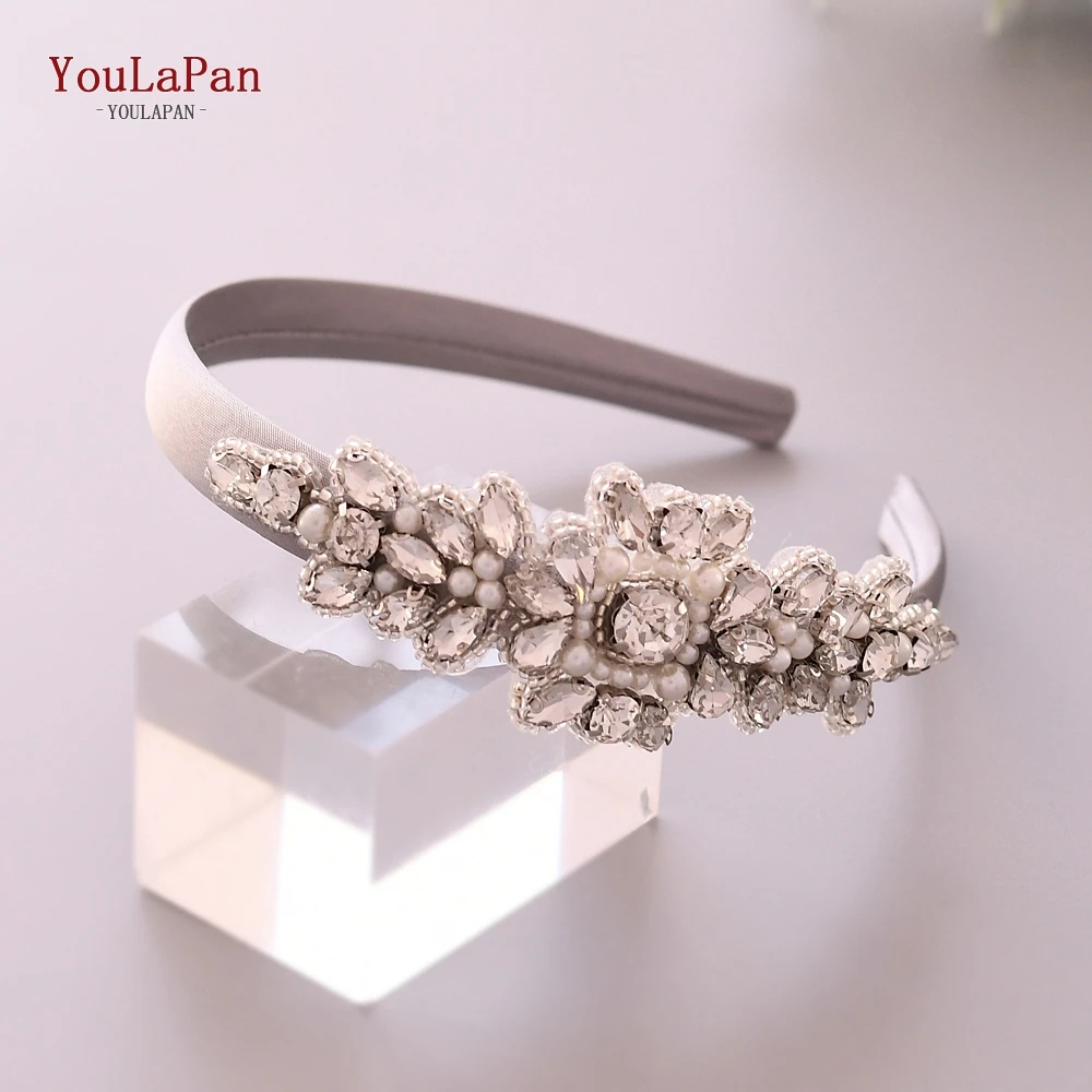 gray YouLaPan, S270-FG, модные роскошные блестящие стразы, повязка на голову, свадебный камень, ободок для волос, женские аксессуары для волос, свадебные украшения для волос - Цвет: gray
