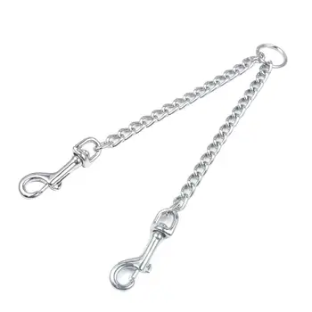 

Dicephalous Double Buckle Dog Training Leash Heavy Duty Iron Pulling Rope Pet Walking Lead Strap For Small Medium Dogs