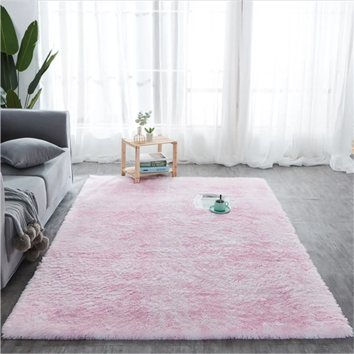 Light Pink Серый ковер окрашенный плюшевый мягкий ковер для гостиной спальни Противоскользящие коврики для спальни водопоглощающий ковер A001A - Цвет: Light Pink