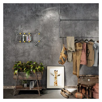 

Retro Industrial Cement Wallpaper Rolls PVC Vinyl Waterproof Contact Paper Vintage Decor Stickers Cafe Bar Clothing Store Paper