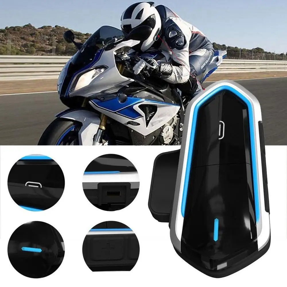 

Earphone Waterproof Wireless Long Standby Helmet Headset Hands Free Easy Operation Bluetooth Motorcycle Energy Saving Music