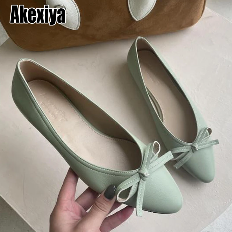 Perversión Lavandería a monedas atraer Bailarinas de cuero sin cordones para mujer, zapatos planos de punta  estrecha, Calzado tipo Ballet, color verde y negro, O239, 2021|Zapatos  náuticos| - AliExpress