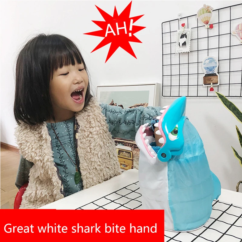 Новая интерактивная игра для рыбалки большая белая акула настольная кусающая рука акула целая игрушка для детского подарка на день рождения