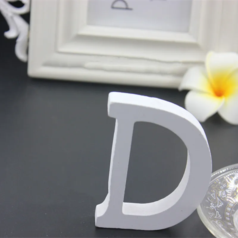 ZM-D 1 шт. 8 см белые деревянные буквы Английский алфавит DIY персональное имя Дизайн Искусство ремесло Свадебный домашний декор буквы украшение комнаты - Цвет: ZM-D