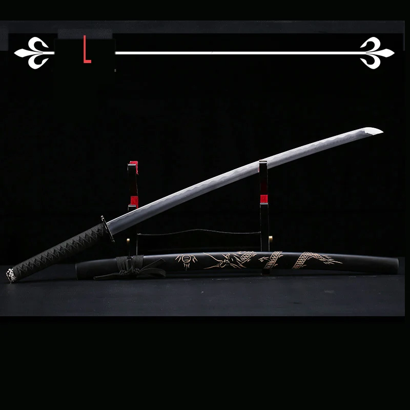 НОЖ МЕЧИ-катаны, самурайский меч, три размера углеродистая сталь лезвия дракон ручной строительства арочных ангаров, оболочка металлическое ремесло - Цвет: L