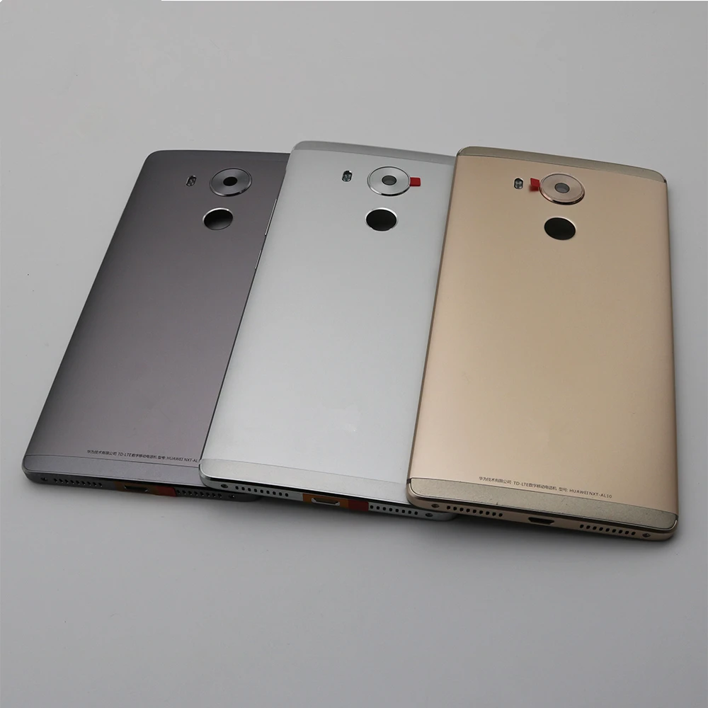 С отпечатком пальца Senor металлический задний корпус для huawei mate 8 задняя крышка корпус батарейного отсека с объективом+ Боковая кнопка