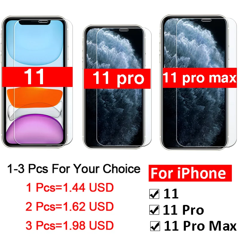 3 шт. бронированное Защитное стекло для Apple iphone 11 pro max закаленное стекло 11pro 11promax iphone 11 защита экрана 11max glas xi