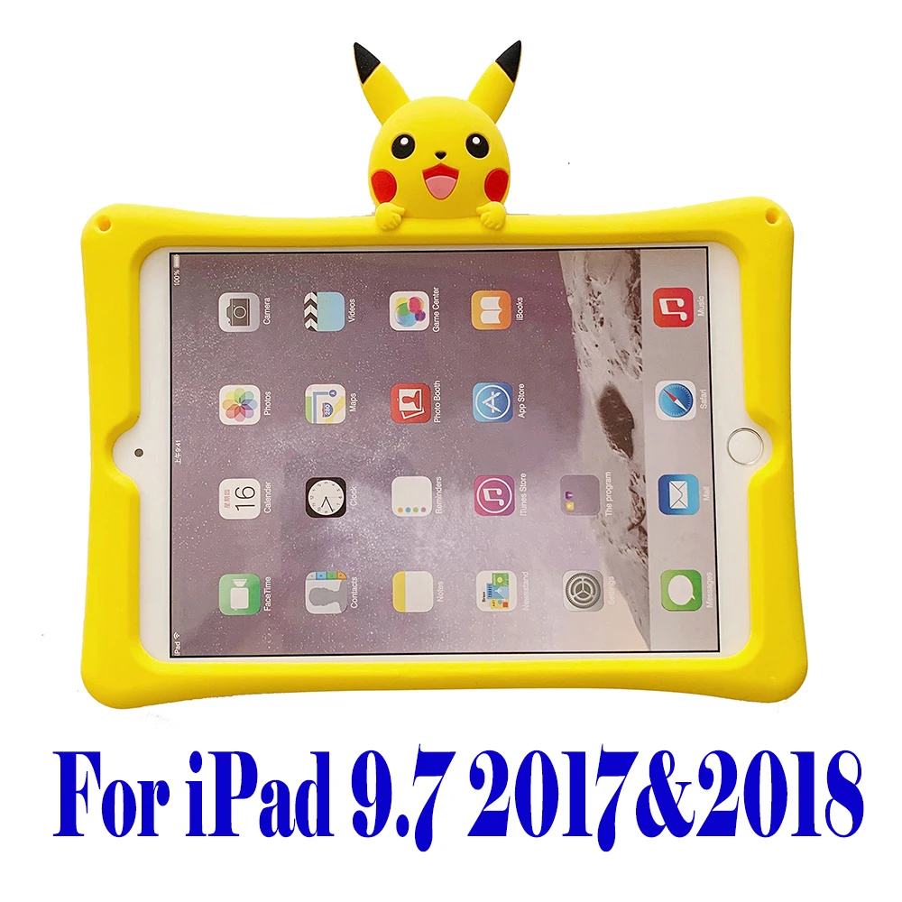 Детский противоударный безопасный Чехол для iPad Mini 7," с мультяшным рисунком, подставка для планшета, чехол для нового iPad 10,2 iPad Air 2 iPad 10,5 Пикачу - Цвет: as photo