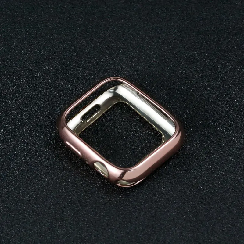 GELUOYA ТПУ защитный чехол для Apple Watch Series 5 4 40 мм 44 мм тонкий мягкий цветной защитный чехол для iwatch 3 2 38 мм 44 мм - Цвет: Rose Pink